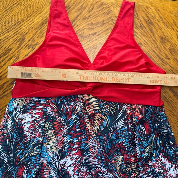 Rivelino Plus Size Swim Dress One Piece Skirt Swimsuit Tummy Control - Picture 11 of 11